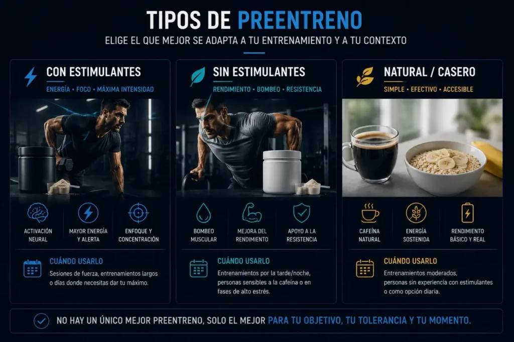 tipos de preentreno