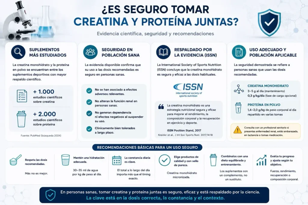 Es seguro tomar creatina y proteína juntas