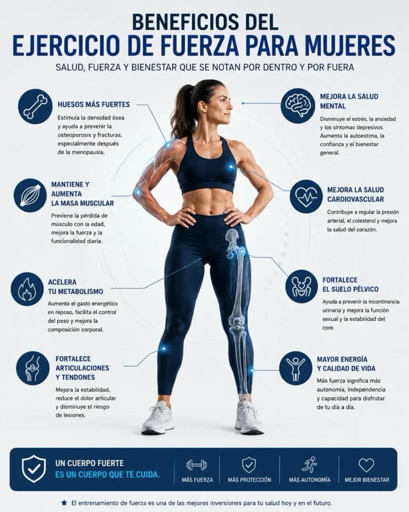beneficios ejercicio de fuerza en mujeres