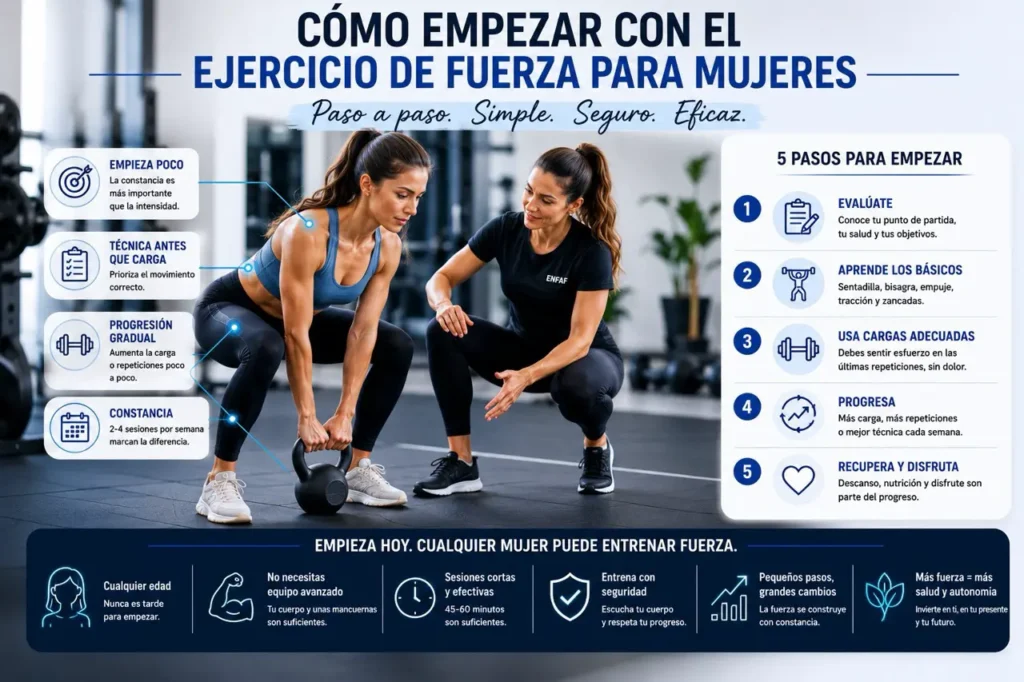 cómo empezar ejercicio de fuerza mujeres