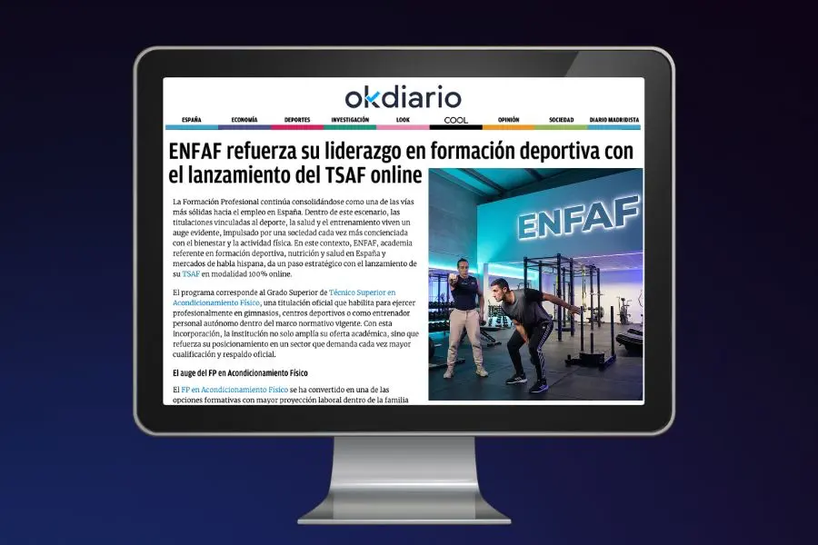 ENFAF consolida su apuesta por la FP oficial con el lanzamiento del TSAF Online