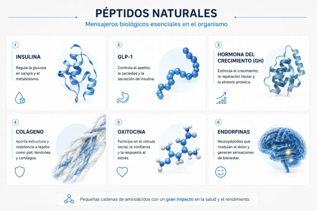 Péptidos naturales producidos por el cuerpo