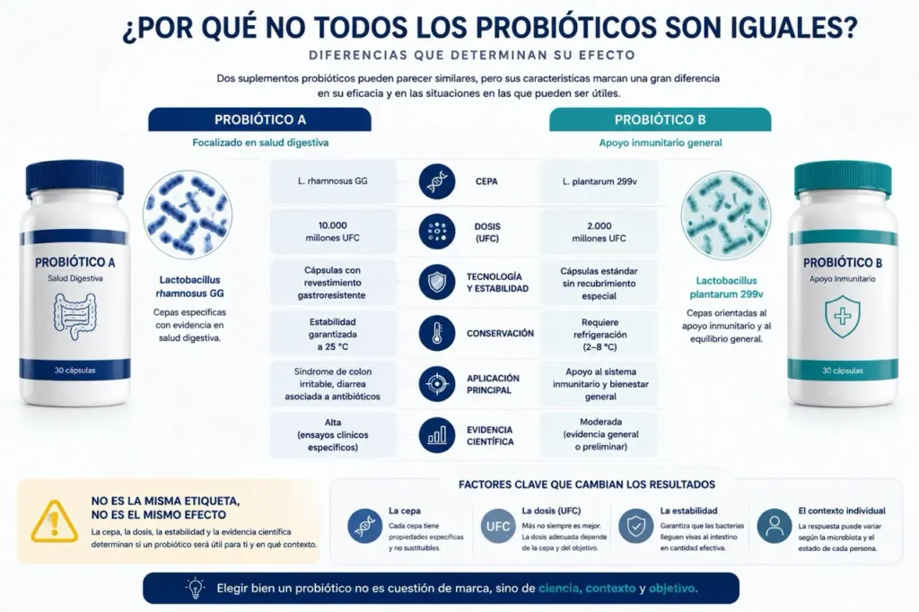 Por qué no todos los probióticos son iguales