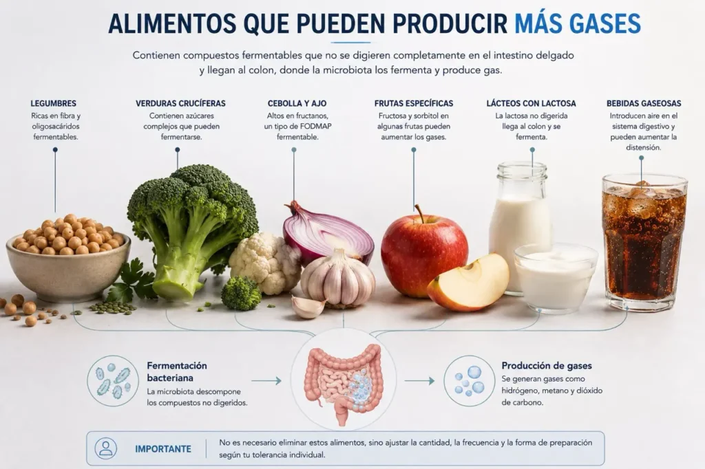 alimentos que producen gases