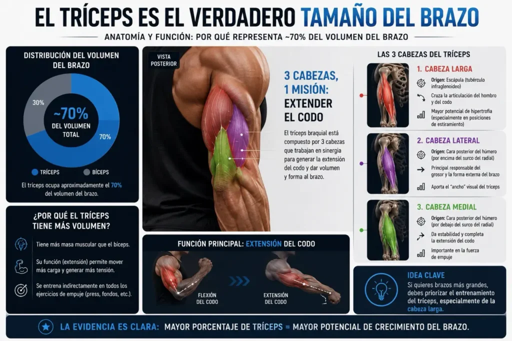 anatomía del tríceps