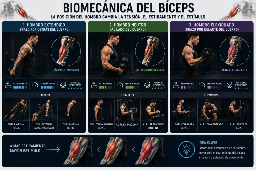 biomecánica del bíceps para elegir ejercicios