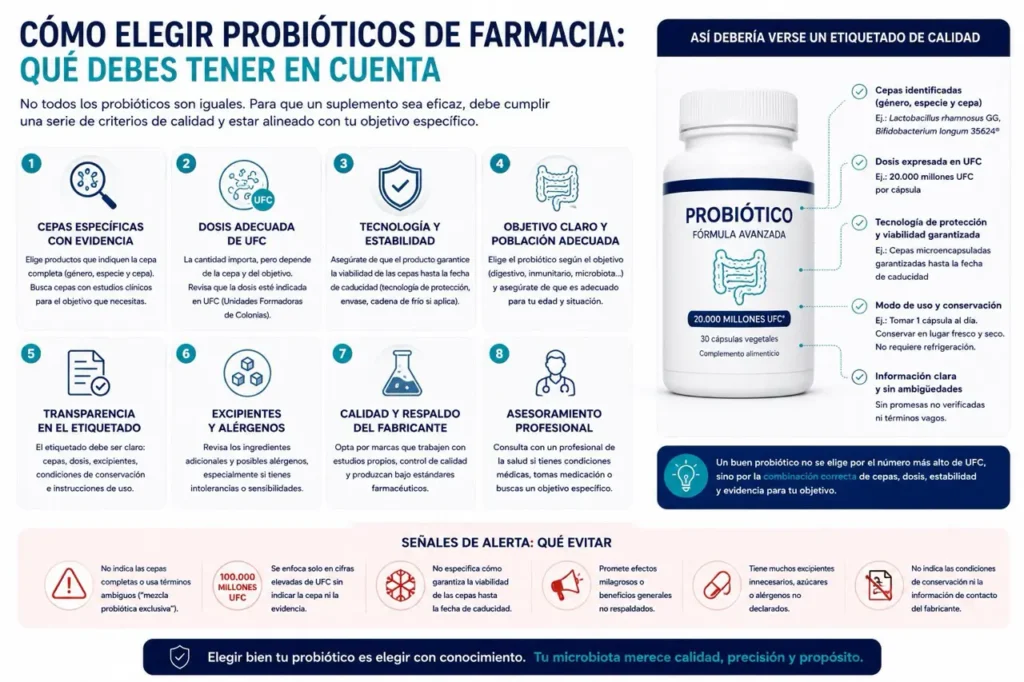 cómo elegir probióticos de farmacia