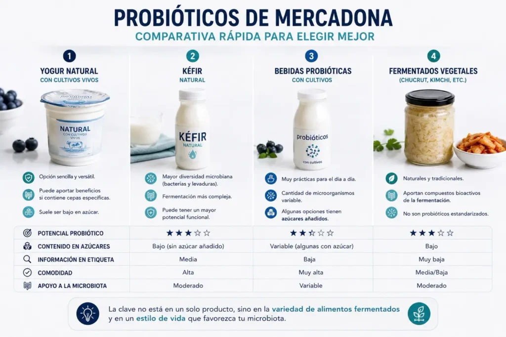 elegir probióticos en Mercadona