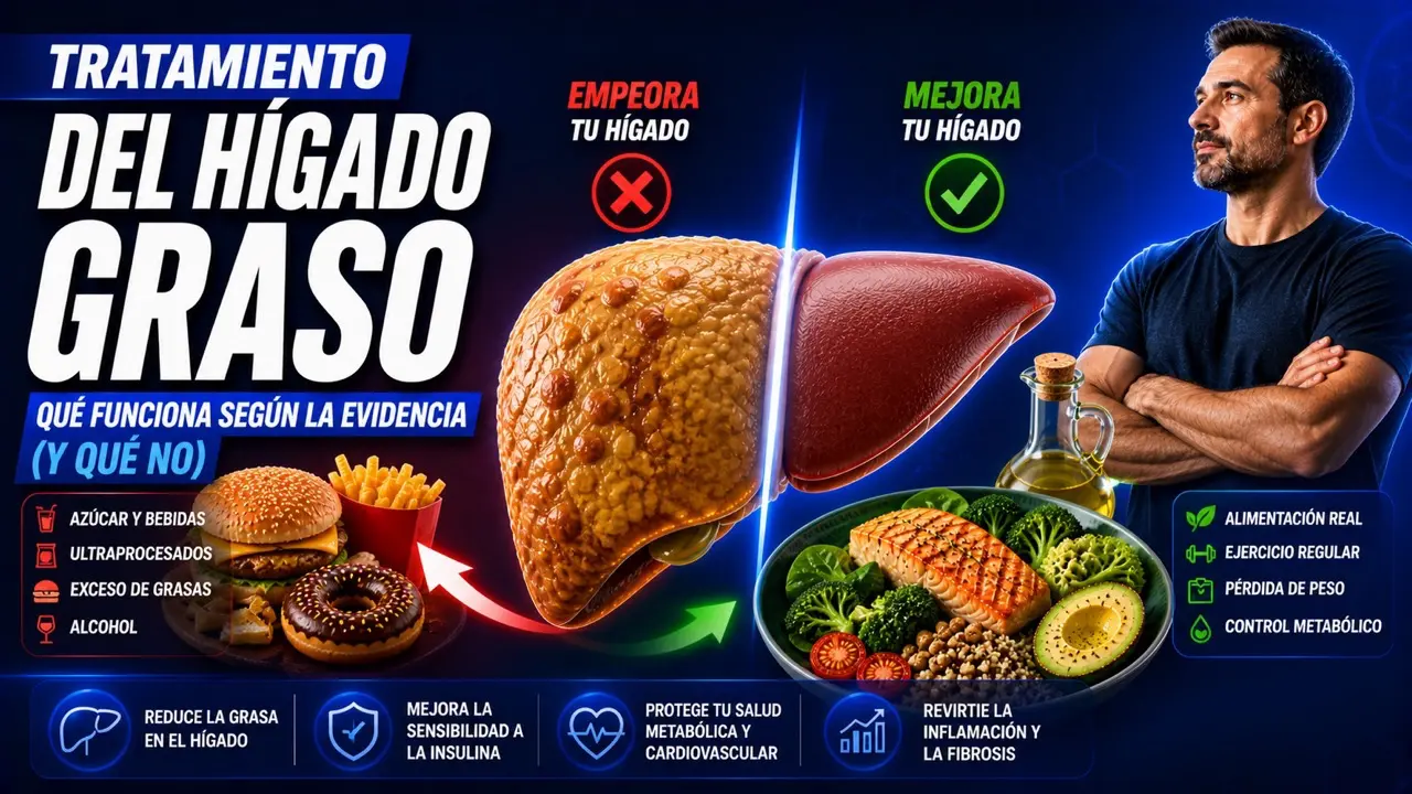 Tratamiento del hígado graso: qué funciona según la evidencia (y qué no)