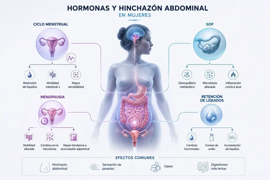 hinchazón abdominal en mujeres
