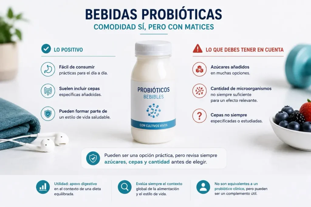 limitaciones bebidas probióticas