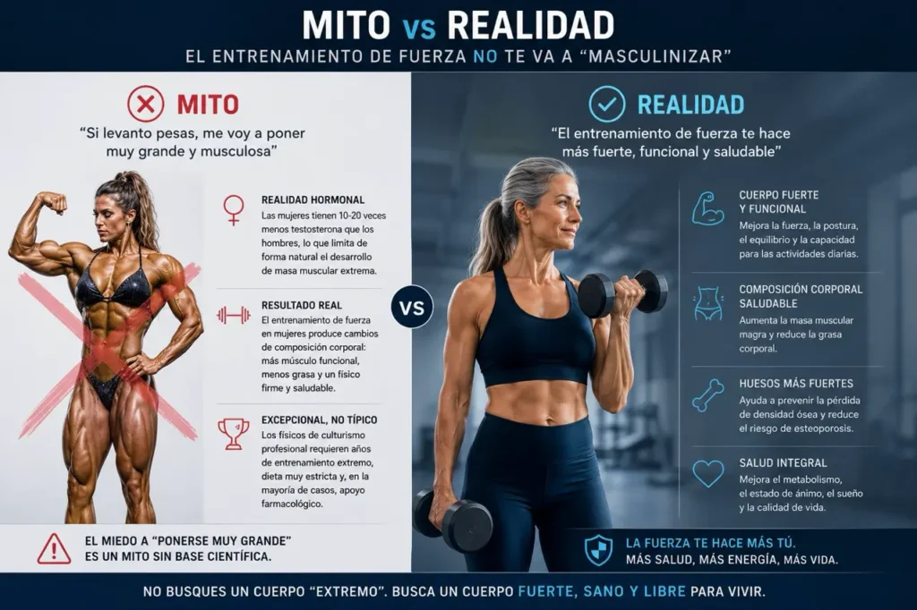 mitos realidad entrenamiento de fuerza en mujeres