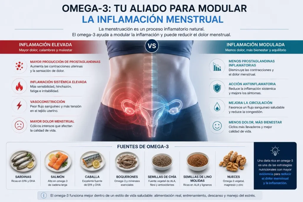 omega 3 inflamación menstrual