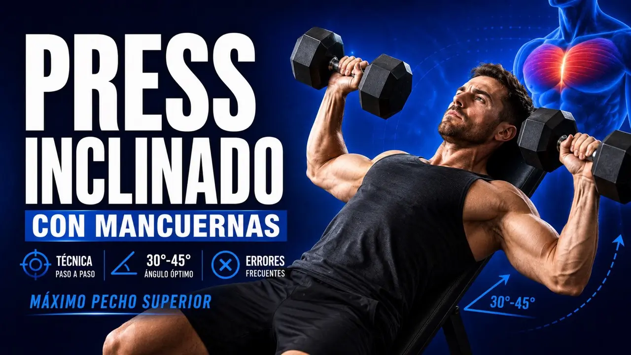 press inclinado mancuernas técnica