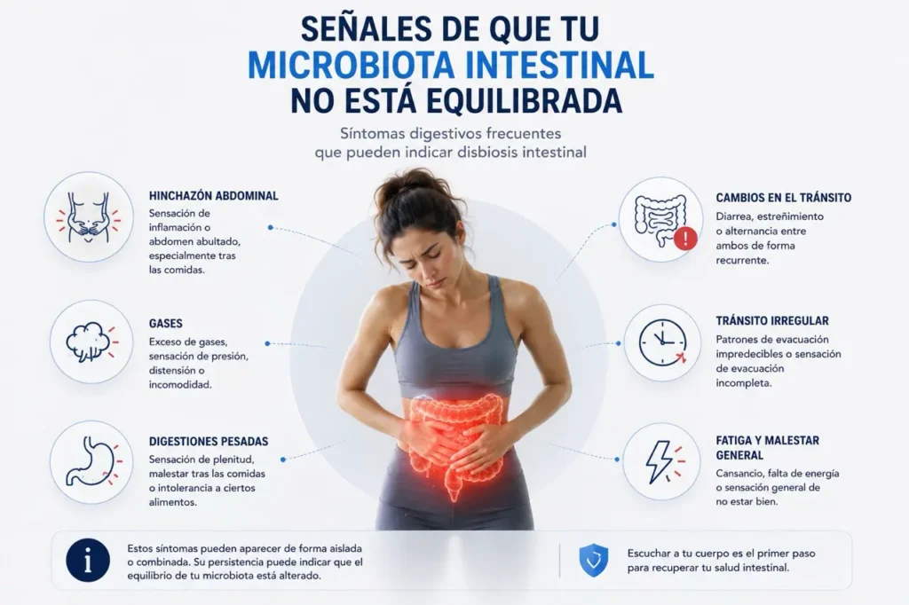 señales microbiota intestinal desequilibrada