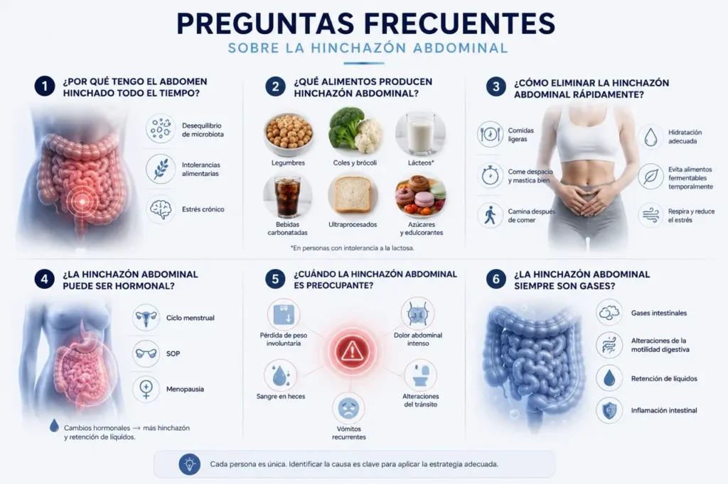 ¿Por qué tengo la hinchazón abdominal que no desaparece?