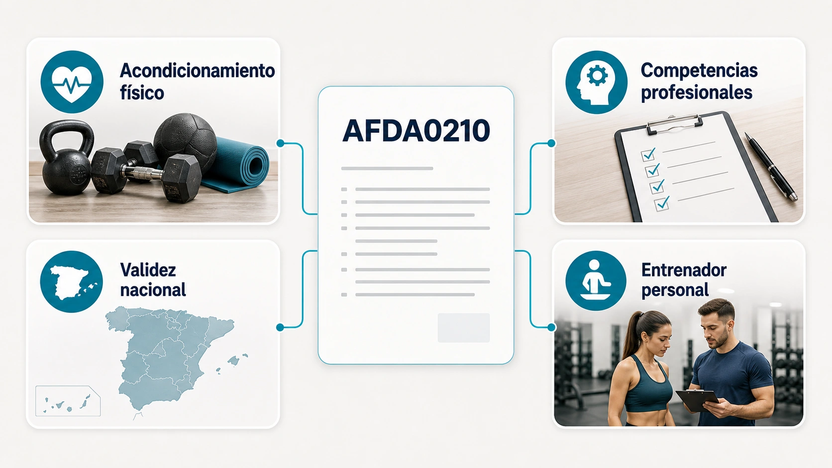 Certificado profesionalidad entrenador personal AFDA0210 con validez nacional competencias profesionales acondicionamiento fisico y entrenador personal
