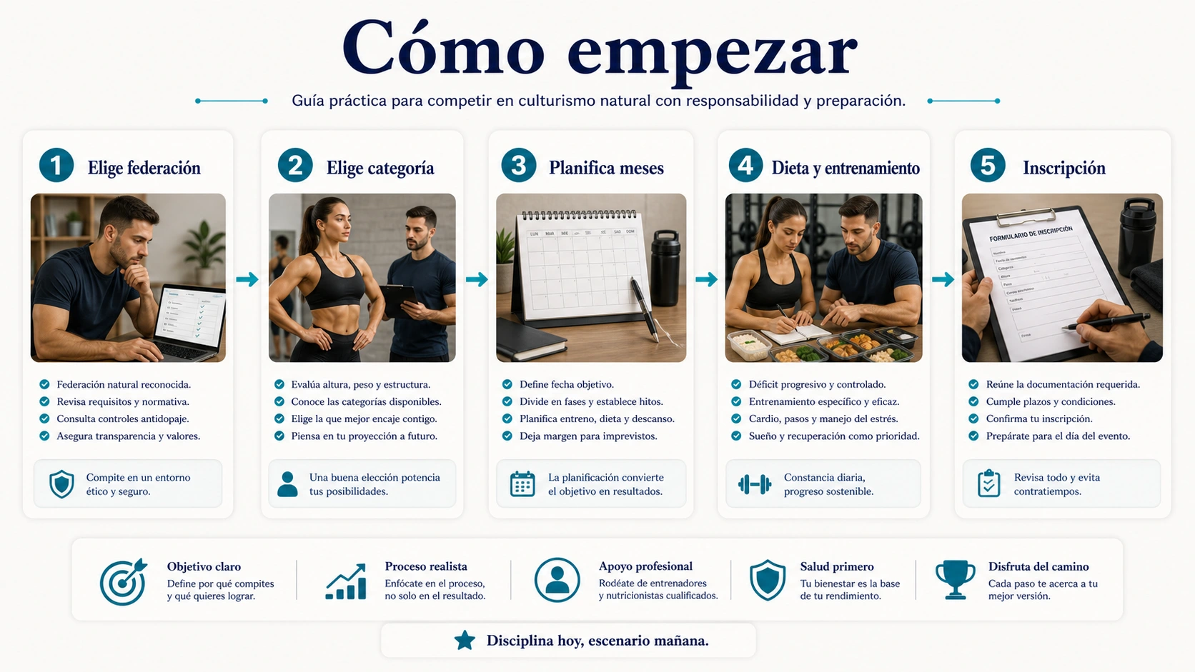 Como empezar a competir en culturismo natural eligiendo federacion categoria planificando meses dieta entrenamiento e inscripcion