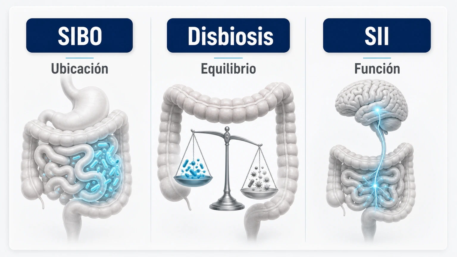 Comparativa entre SIBO disbiosis y síndrome del intestino irritable