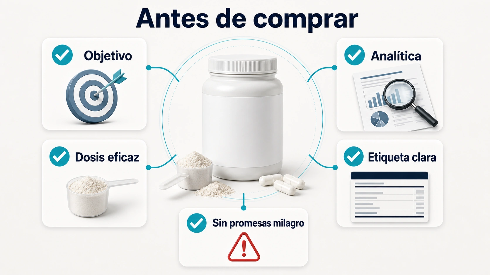 Checklist antes de comprar suplementos gym para mujer con objetivo analitica dosis eficaz etiqueta clara y sin promesas milagro