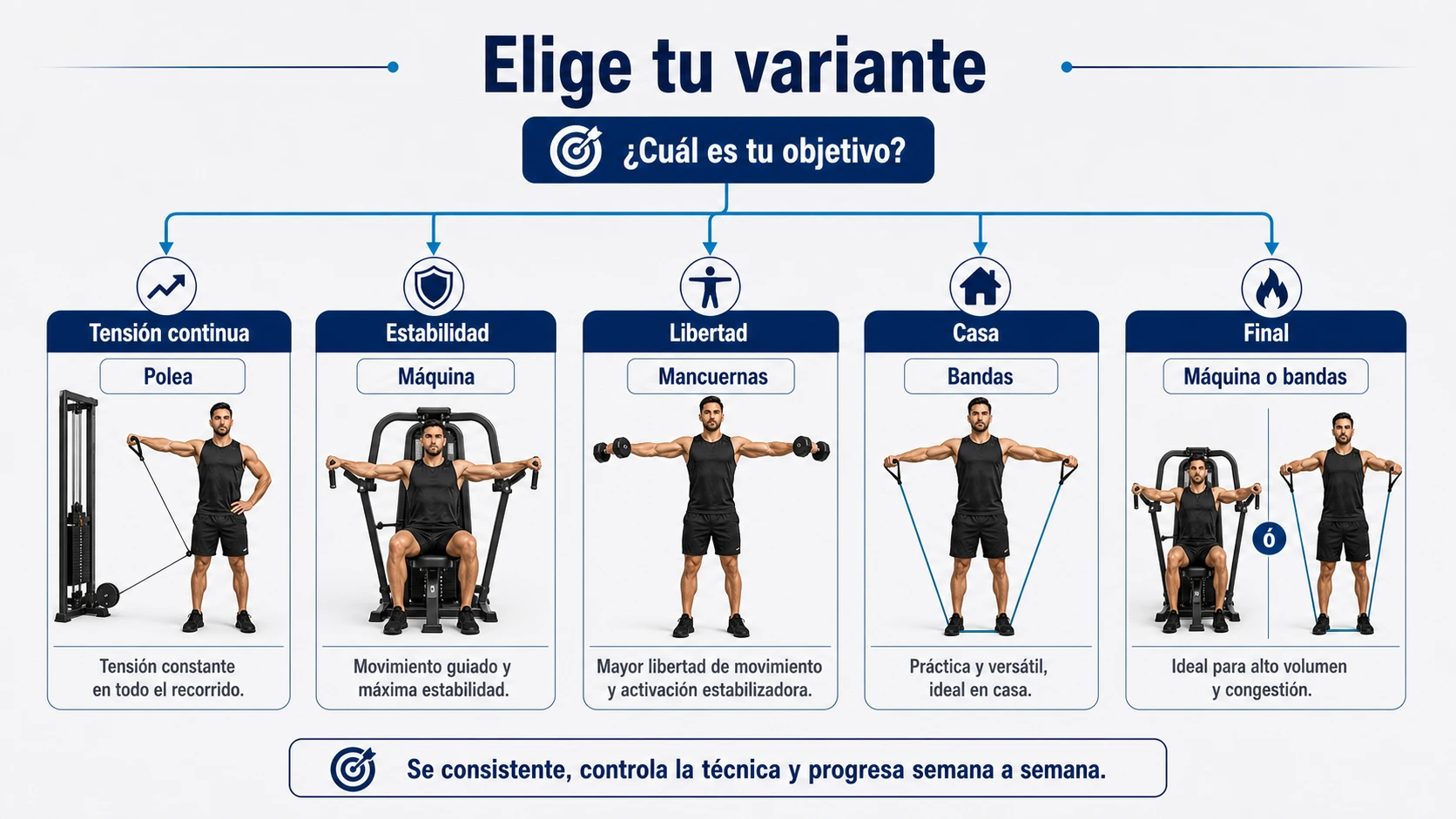 Árbol de decisión para elegir variantes de elevaciones laterales