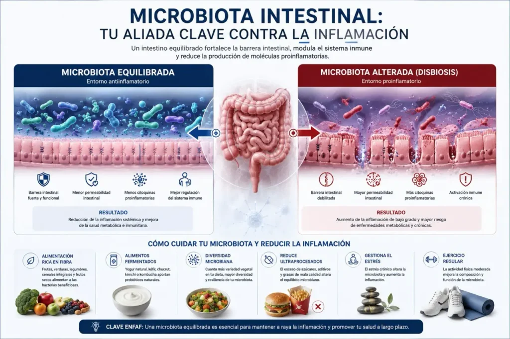 Cuida la microbiota intestinal