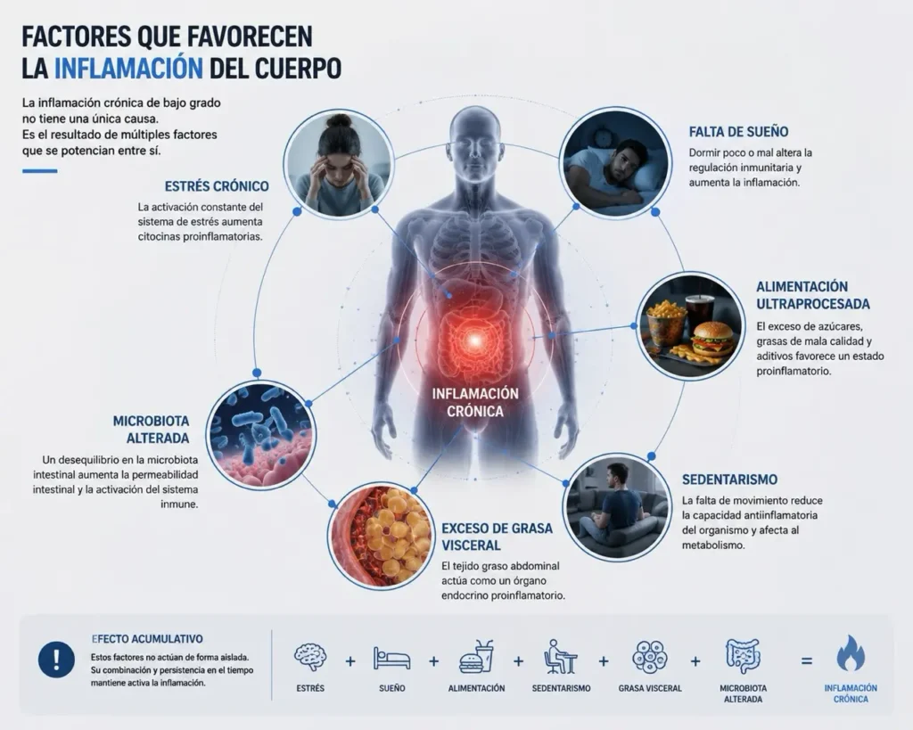 Factores que favorecen la inflamación del cuerpo