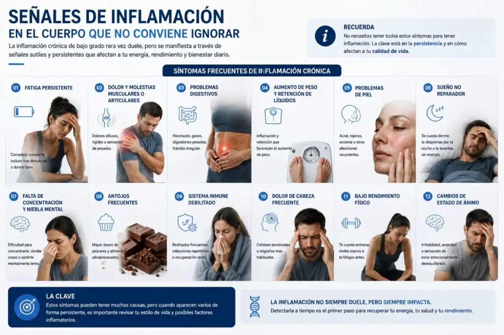 Señales de inflamación en el cuerpo