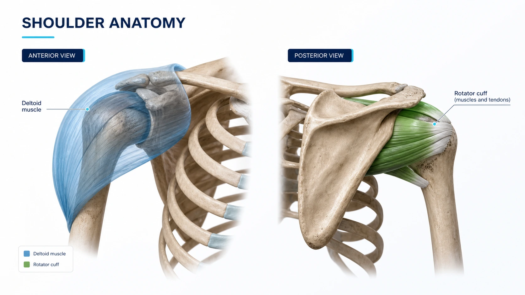Imagen anatómica sobre anatomia basica hombro deltoides manguito rotador