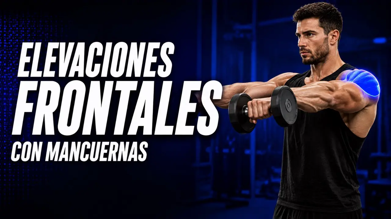 Elevaciones frontales con mancuernas: técnica, alternada vs simultánea