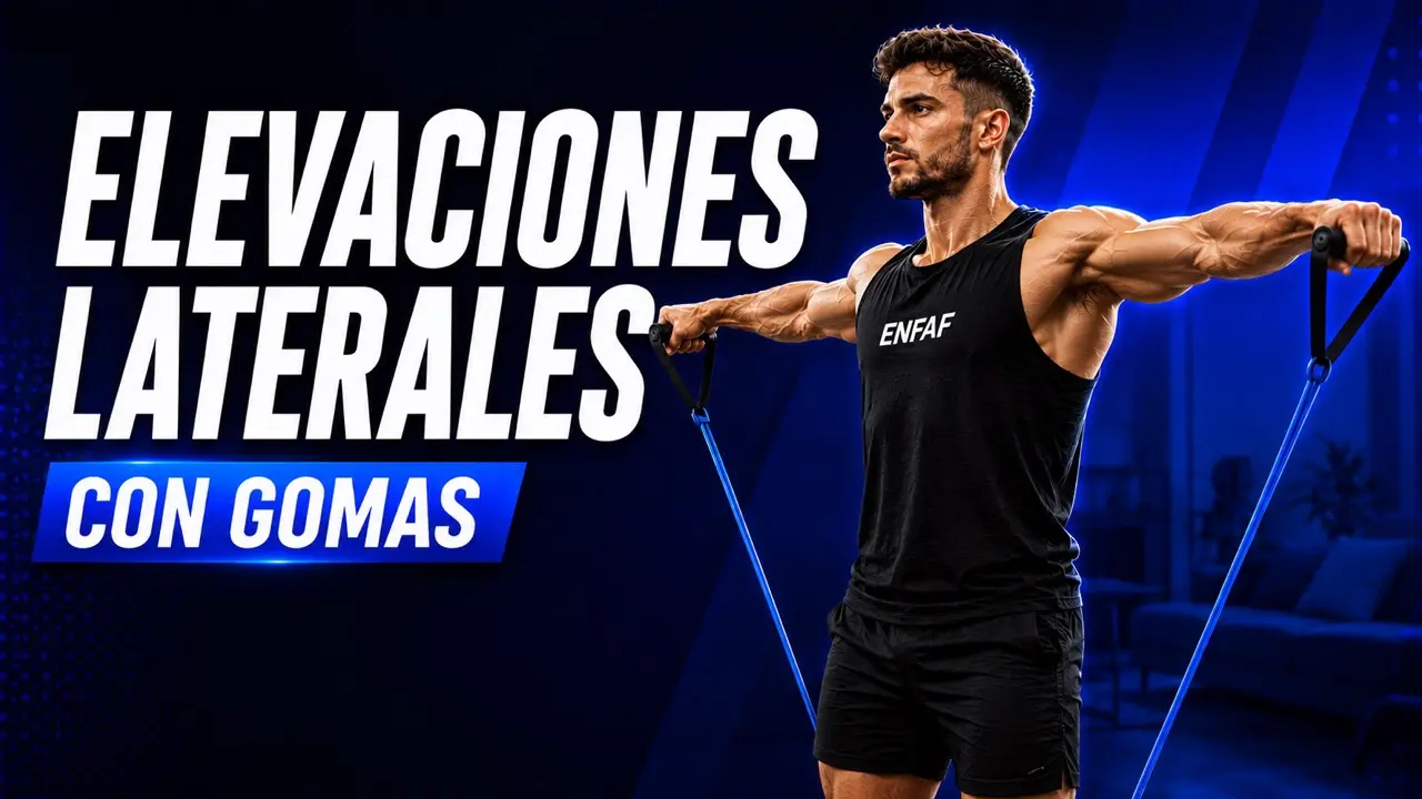 elevaciones laterales con gomas o bandas