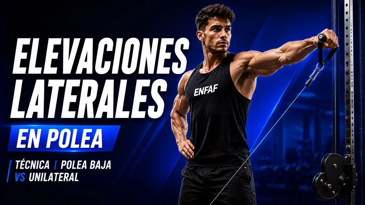 elevaciones laterales en polea