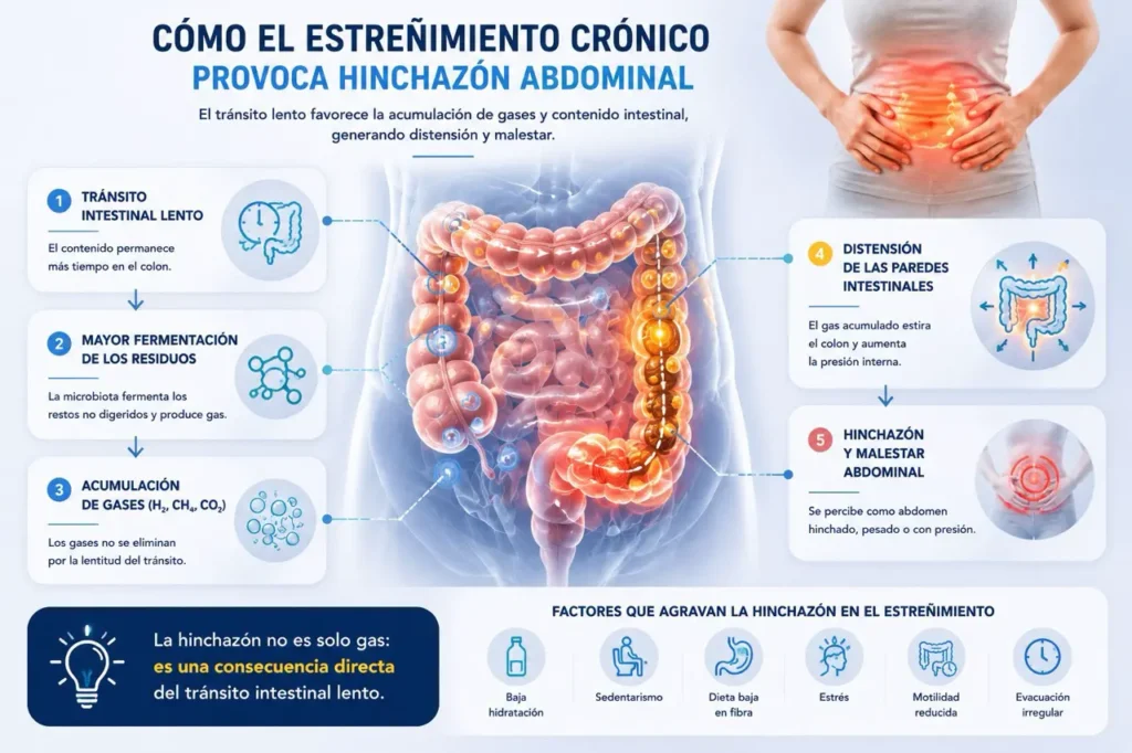 estreñimiento crónico e hinchazón abdominal
