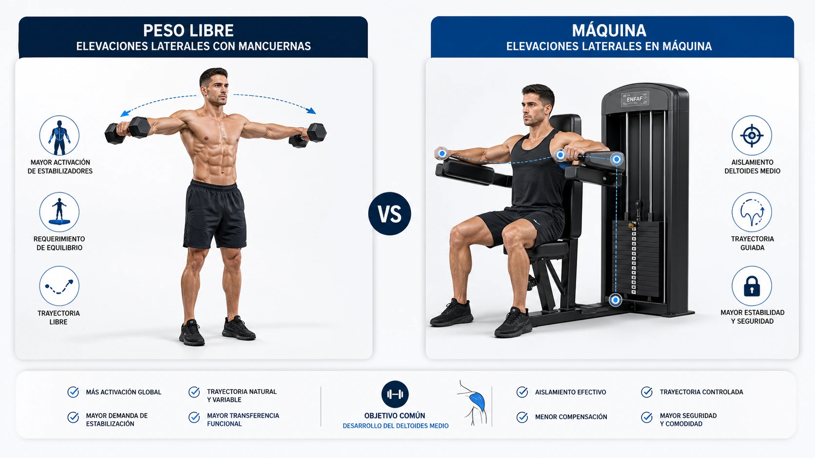 Imagen técnica sobre peso libre vs máquina estabilizacion aislamiento