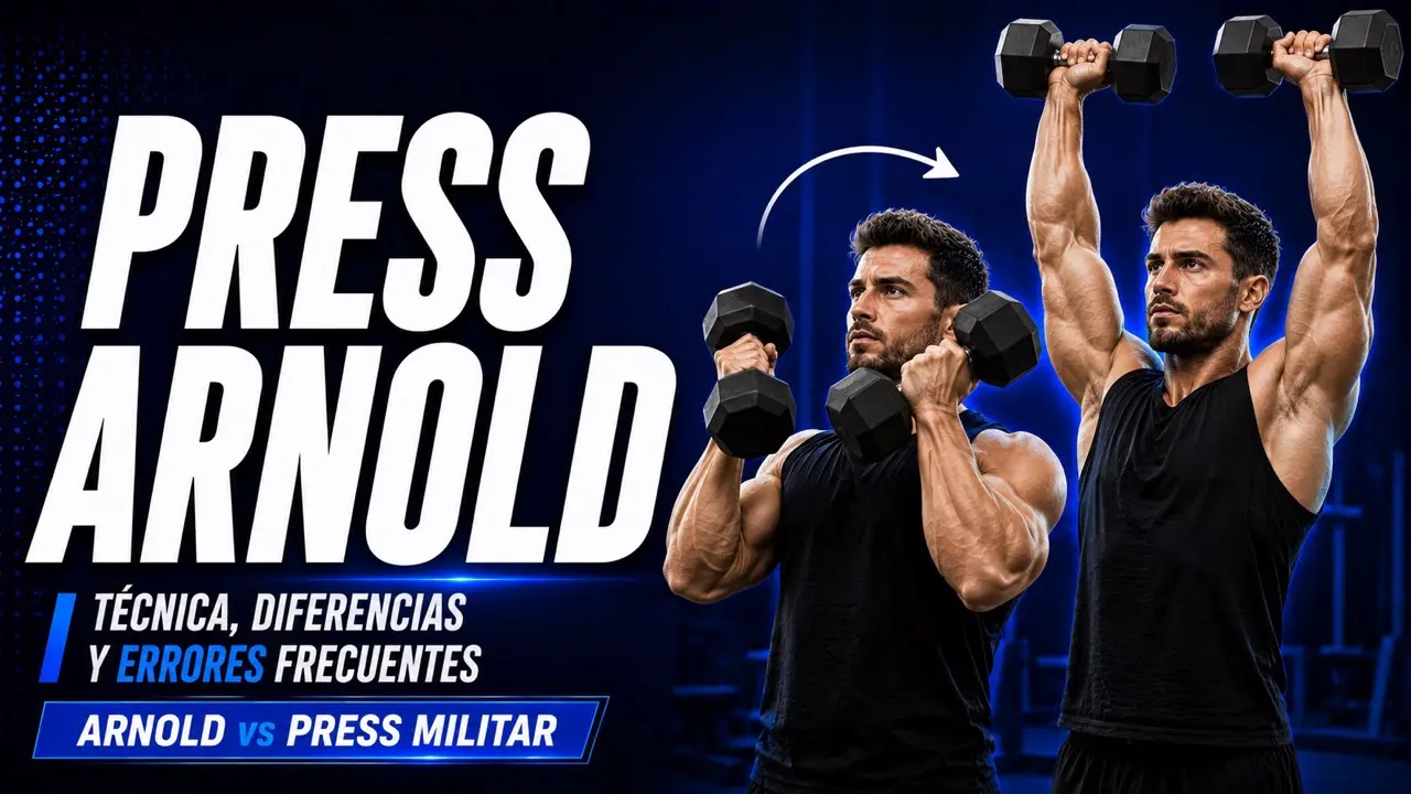 Press Arnold: técnica, diferencias con press militar y errores frecuentes