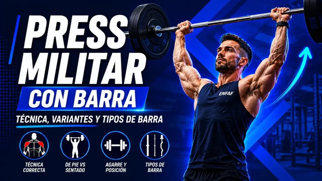 press militar con barra
