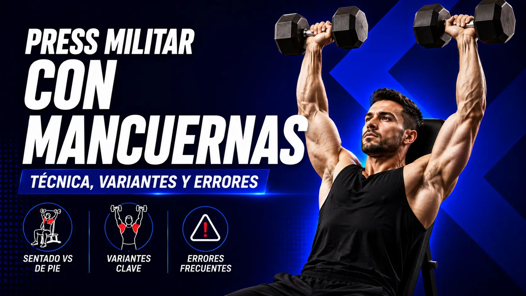 press militar con mancuernas