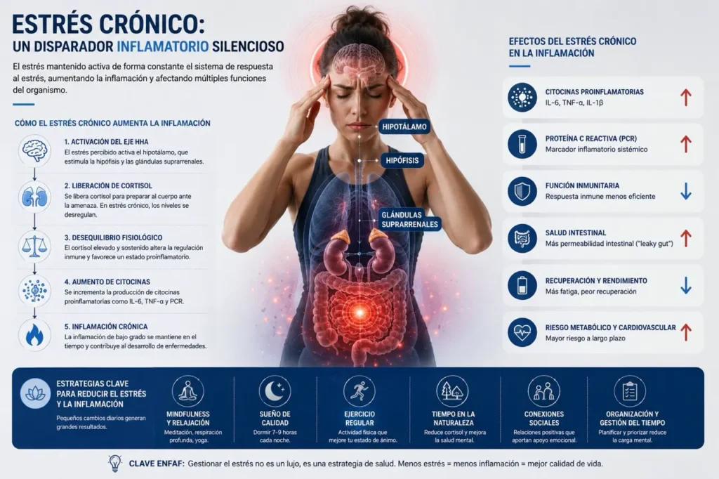 reducir estrés inflamación crónica