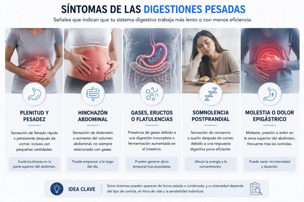 síntomas de las digestiones pesadas