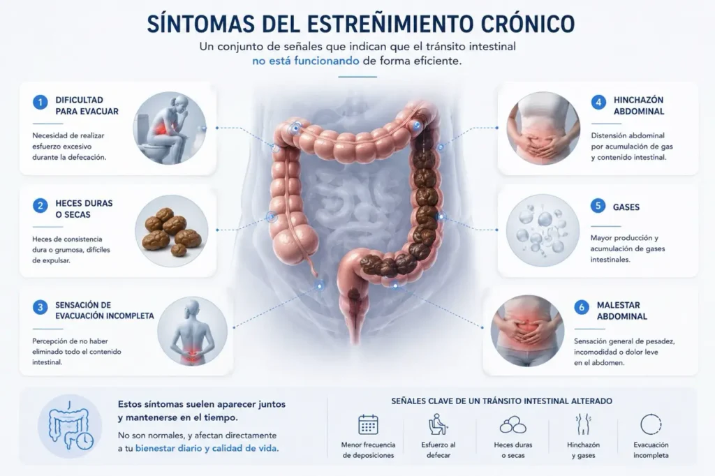 síntomas del estreñimiento crónico