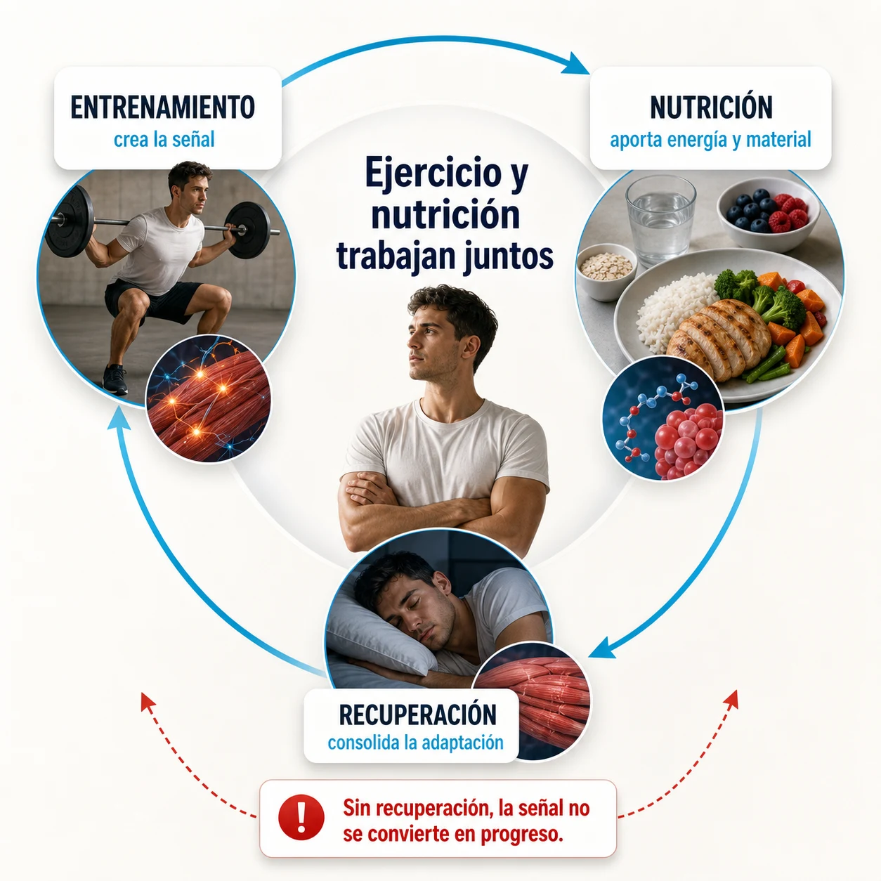 Relación entre entrenamiento nutrición recuperación y adaptación