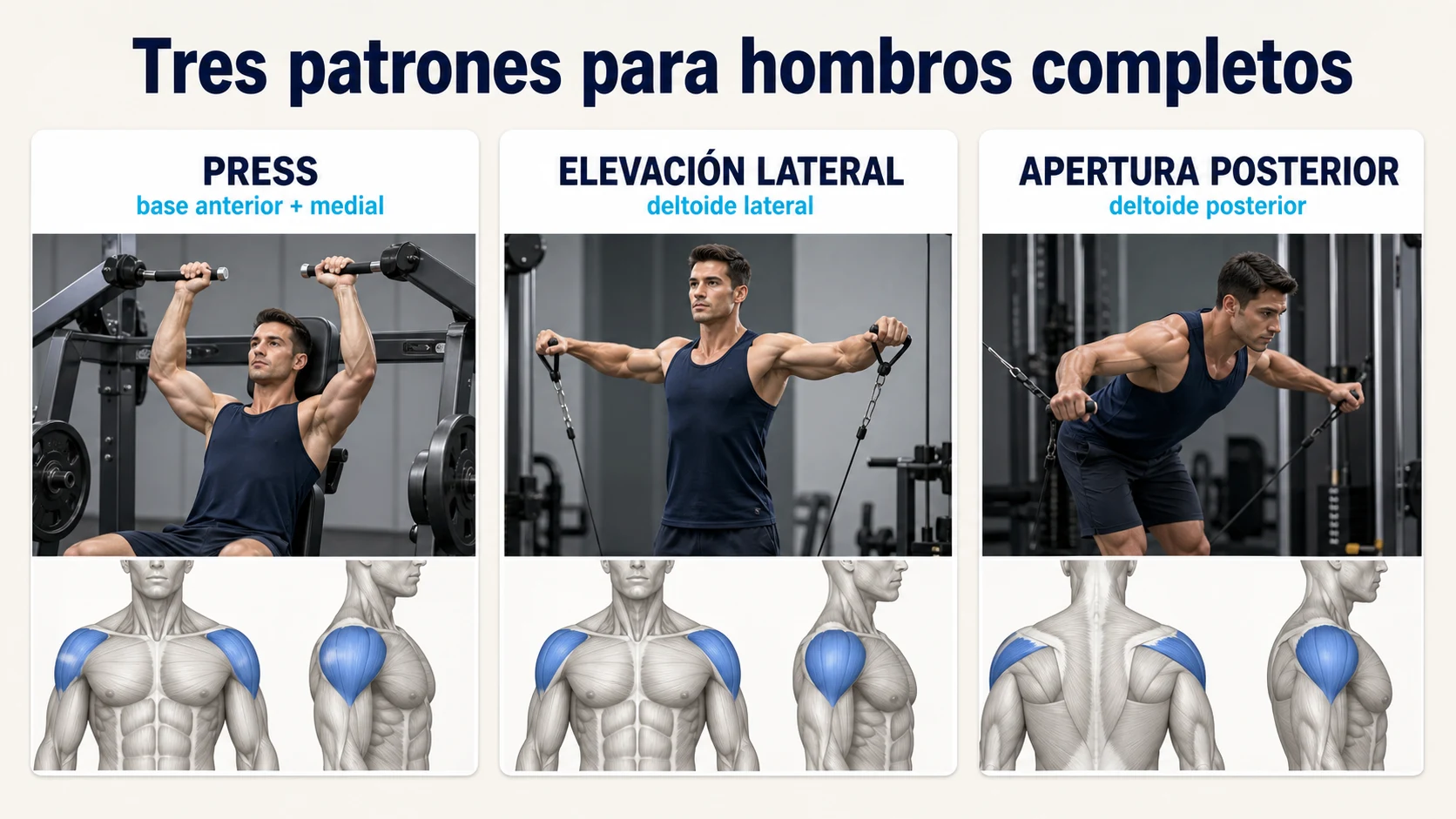 Patrones de ejercicios para hombros completos