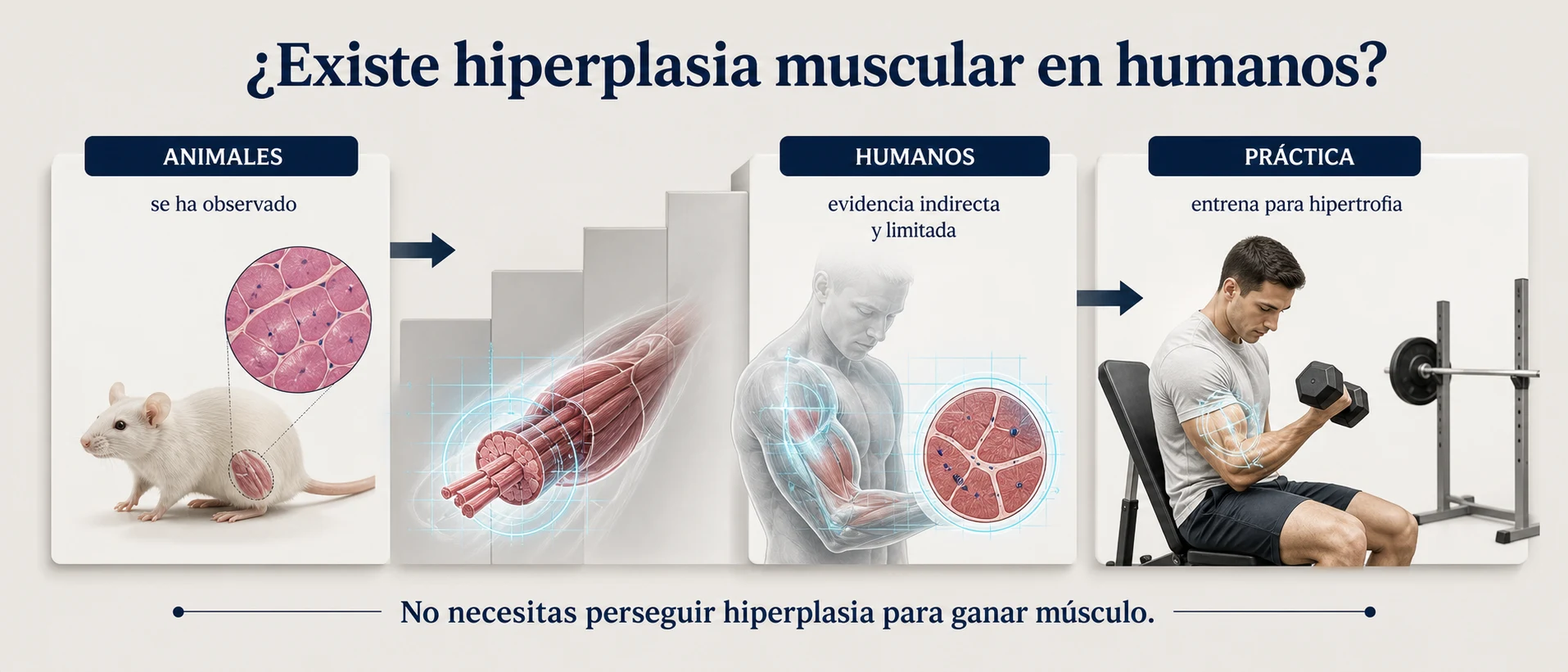 Evidencia sobre hiperplasia muscular en humanos