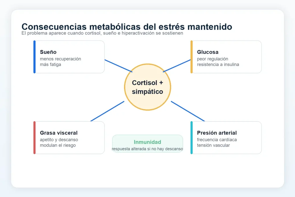 Aumento de peso y grasa visceral