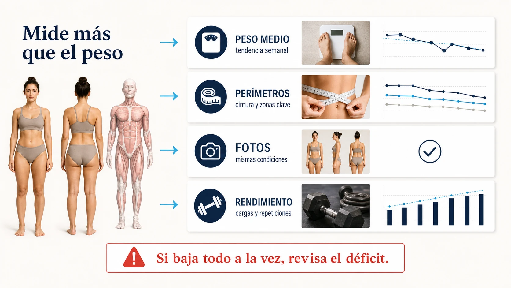Indicadores de progreso en definición más allá del peso