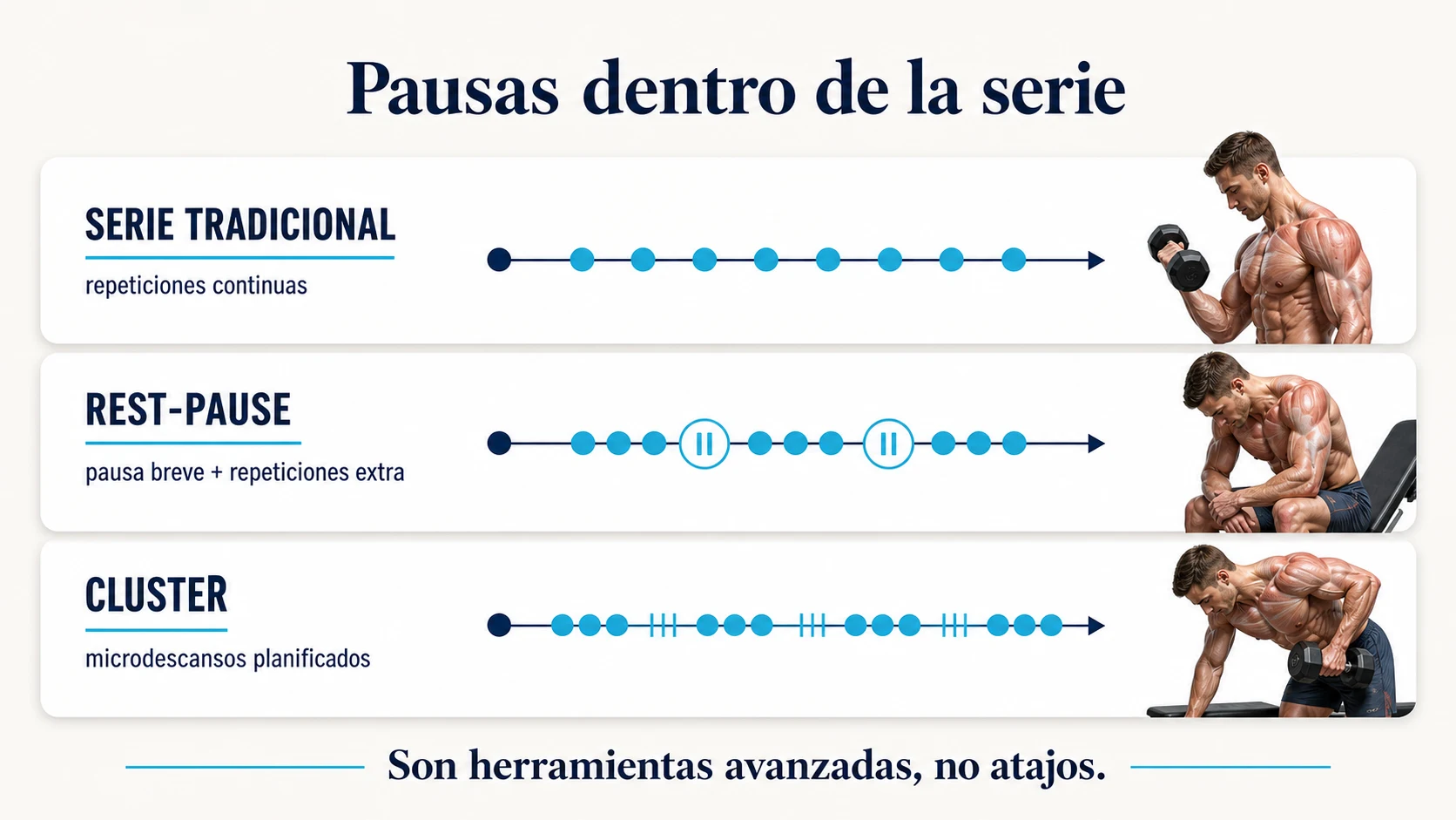 Serie tradicional rest pause y cluster sets