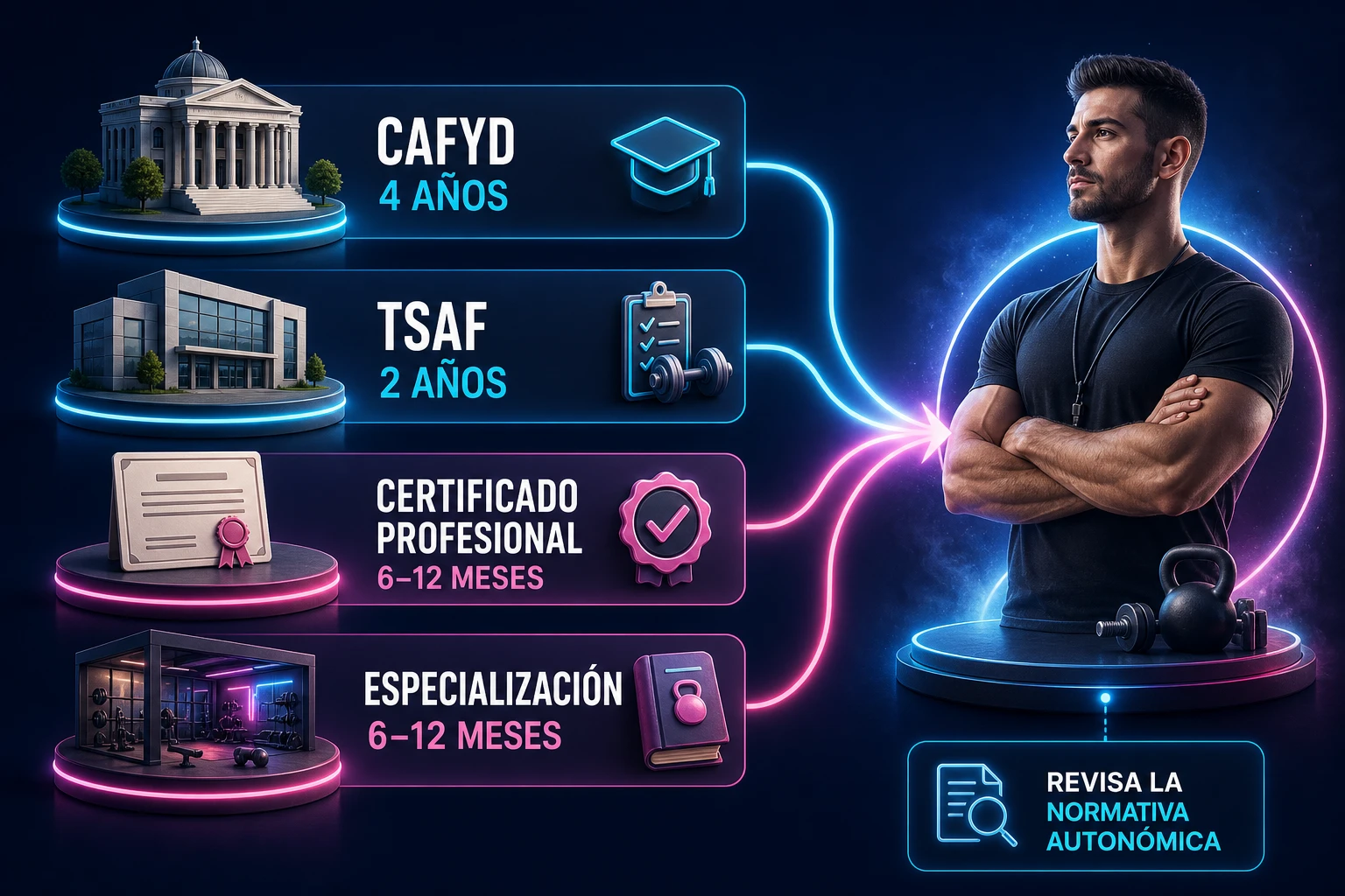 Vías formativas para trabajar como entrenador personal en España