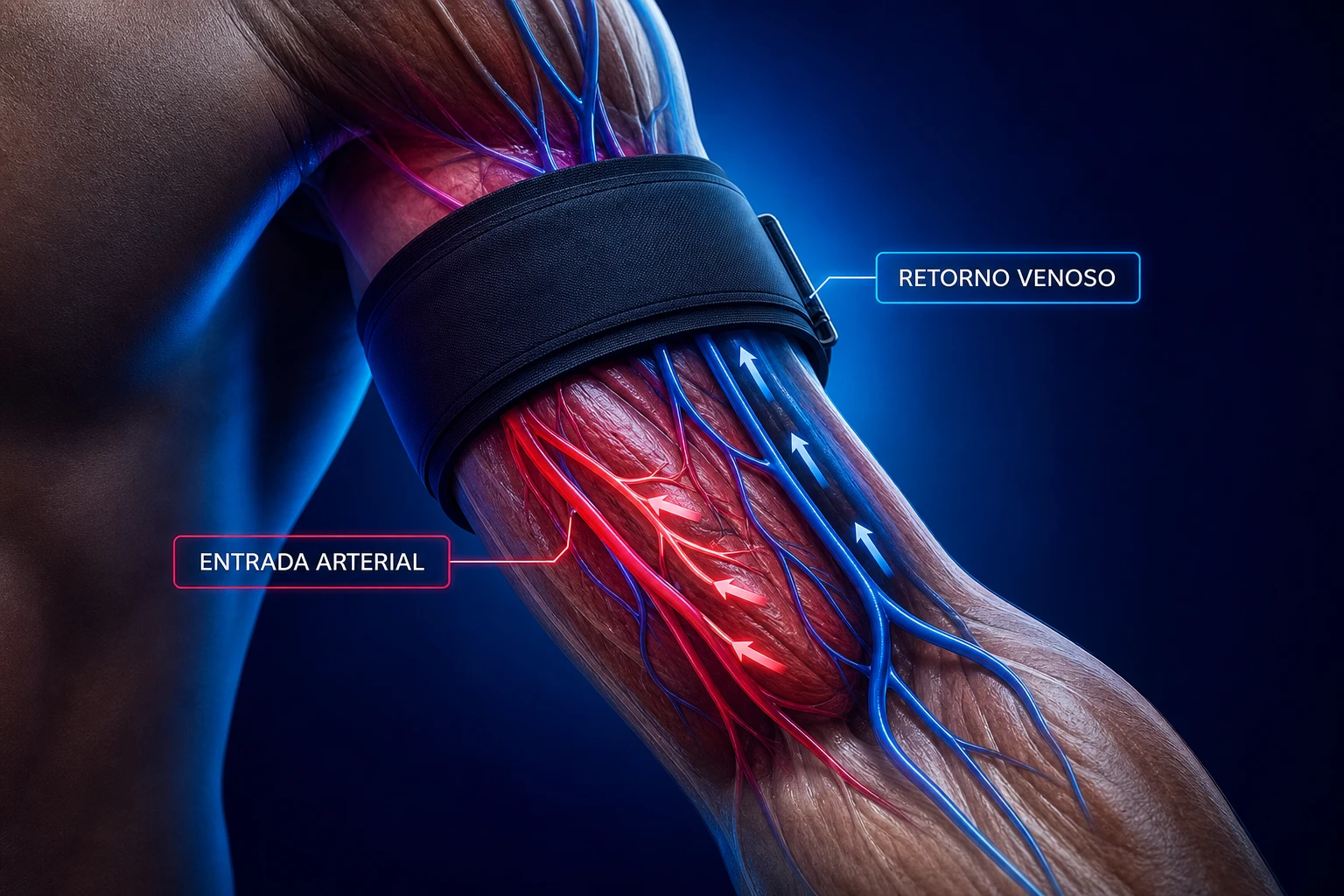 Restricción parcial del retorno venoso manteniendo la entrada arterial durante el entrenamiento BFR