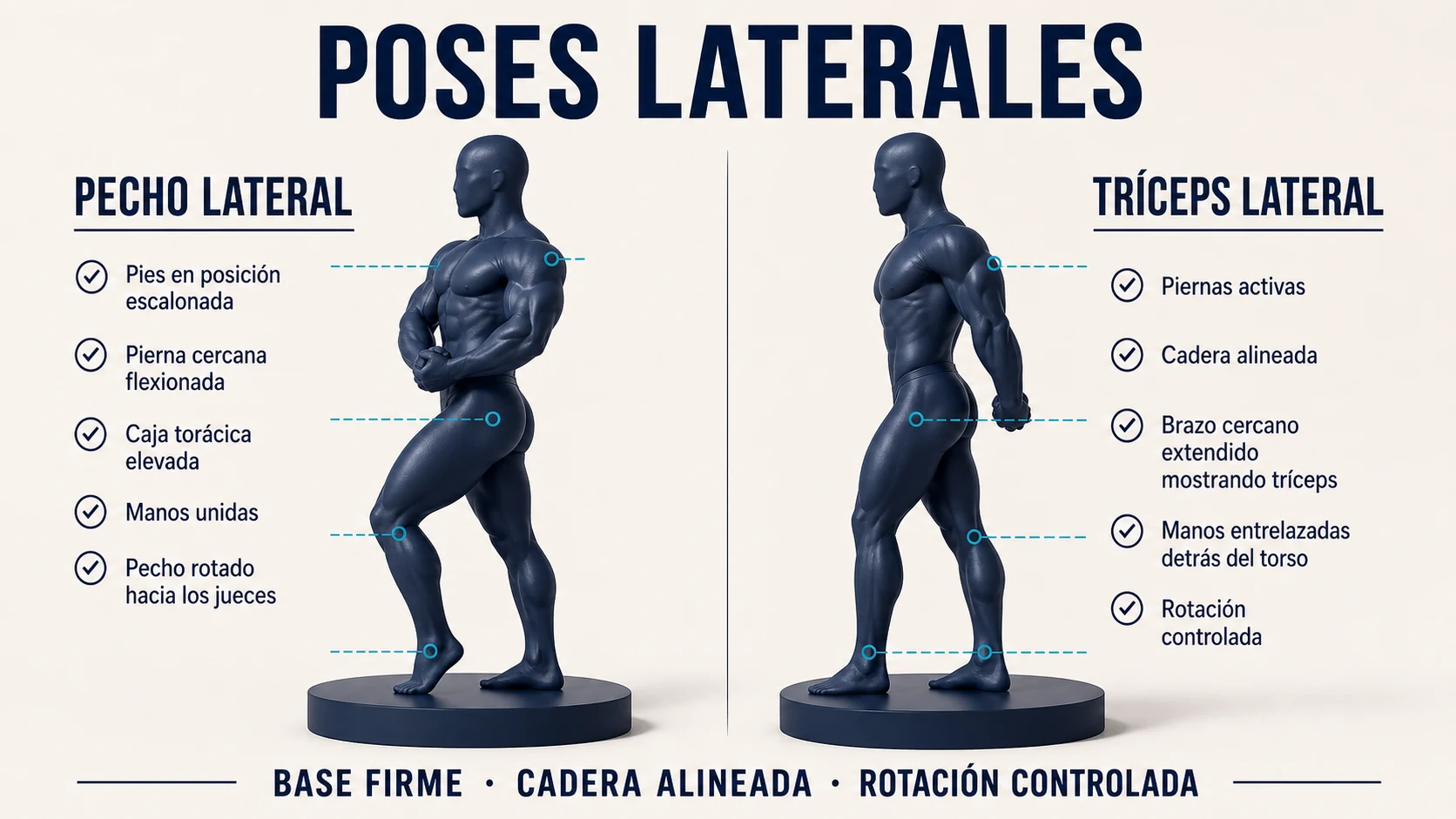 Técnica del pecho lateral y el tríceps lateral en culturismo