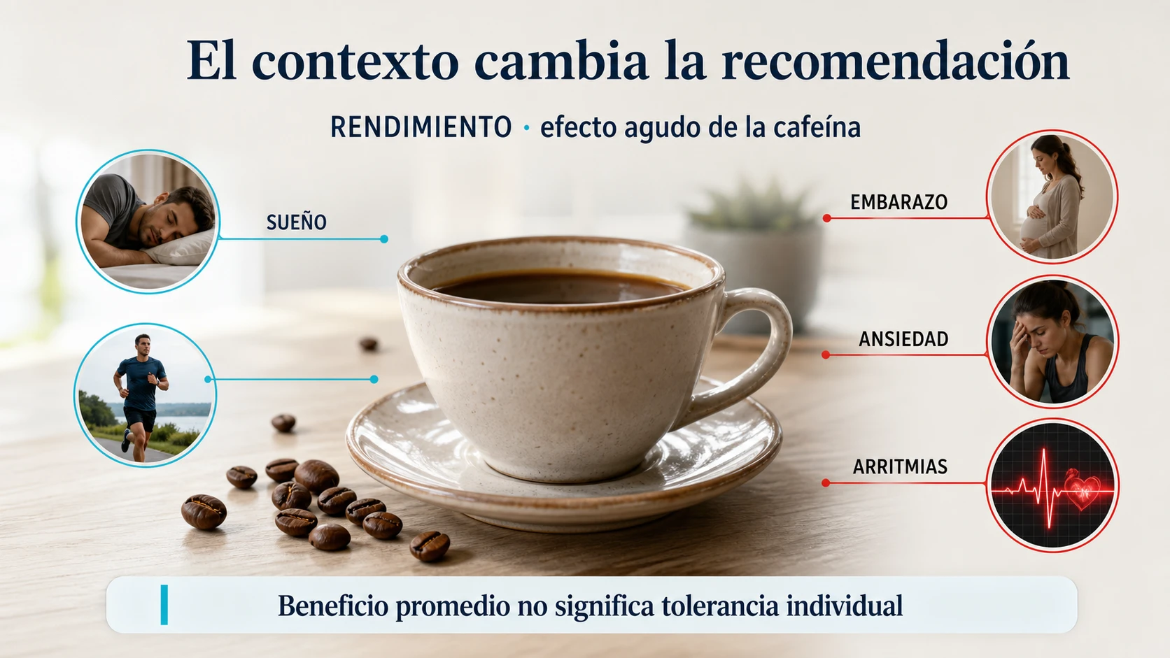 Contextos en los que el consumo de café y cafeína requiere más precaución